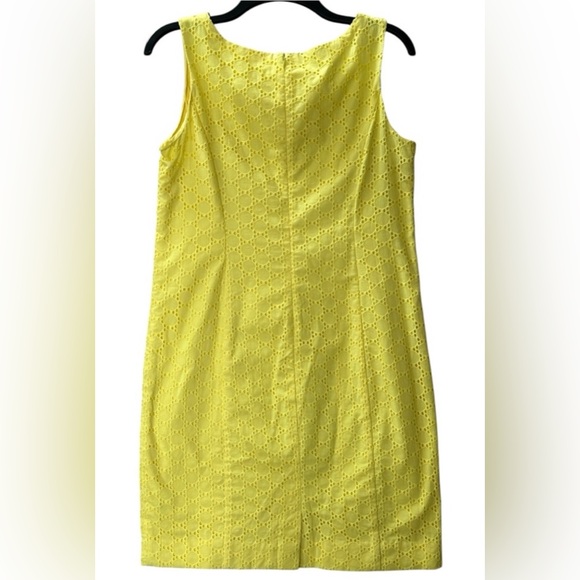 Talbots Yellow Eyelet Dress Size 8 - Picture 4 of 11